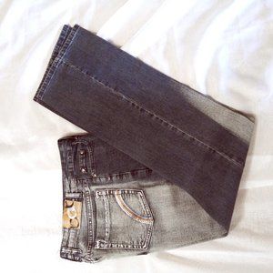 Faded Jeans, Size 5 Jeans, Dark Wash Jeans, Boot Cut Jeans